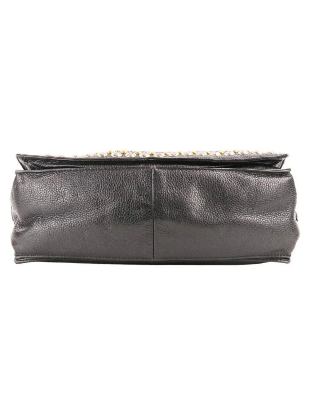 Loewe Flamenco Studs Leather Shoulder Bag Black